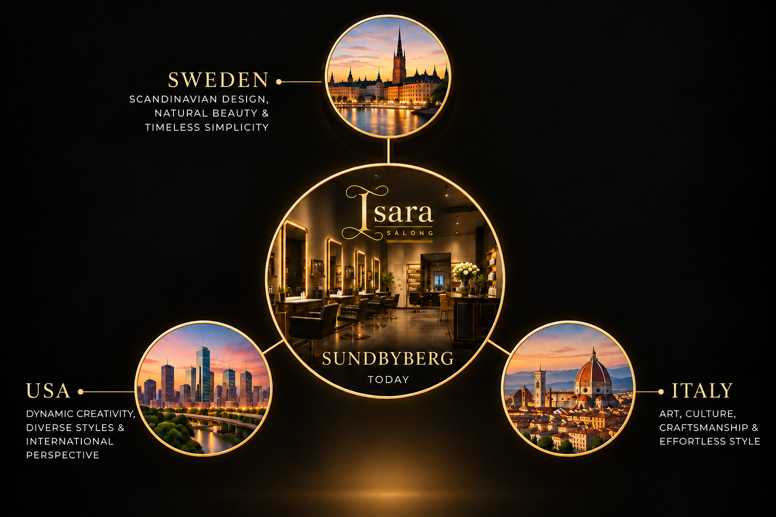 Sara's international experience across Sweden, the USA and Italy, brought together at Isara Salong in Sundbyberg
